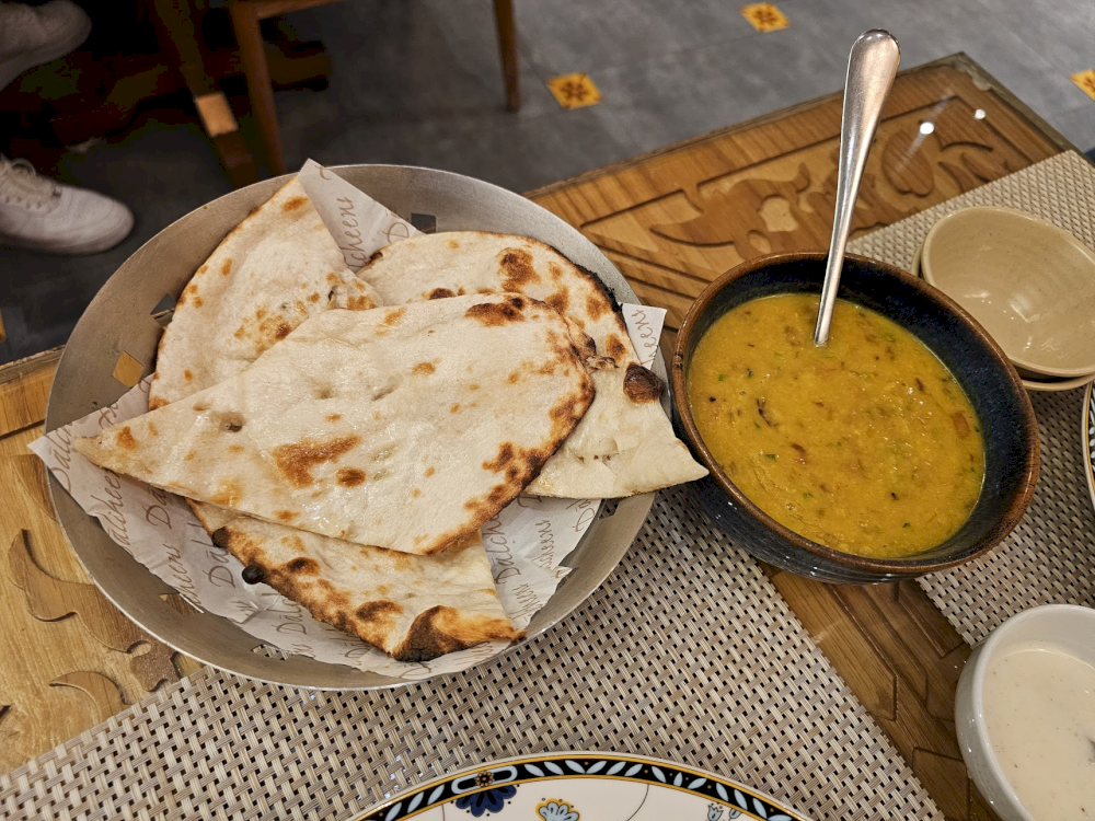 Perfectly baked Butter Naan, warm and inviting